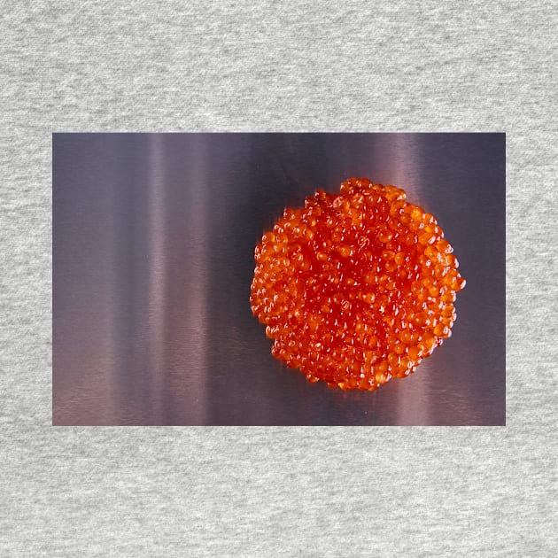 Salmon roe on metal by naturalis